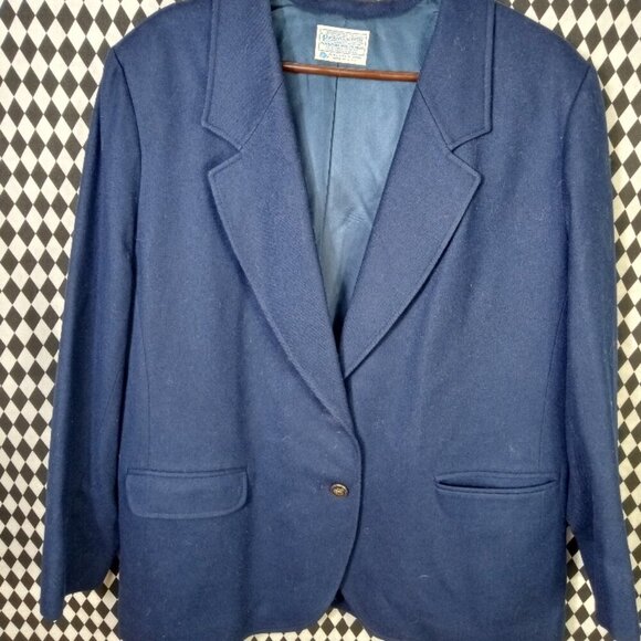 Pendleton Jackets & Blazers - Vintage PENDLETON gold button wool suit jacket blazer coat women's XL